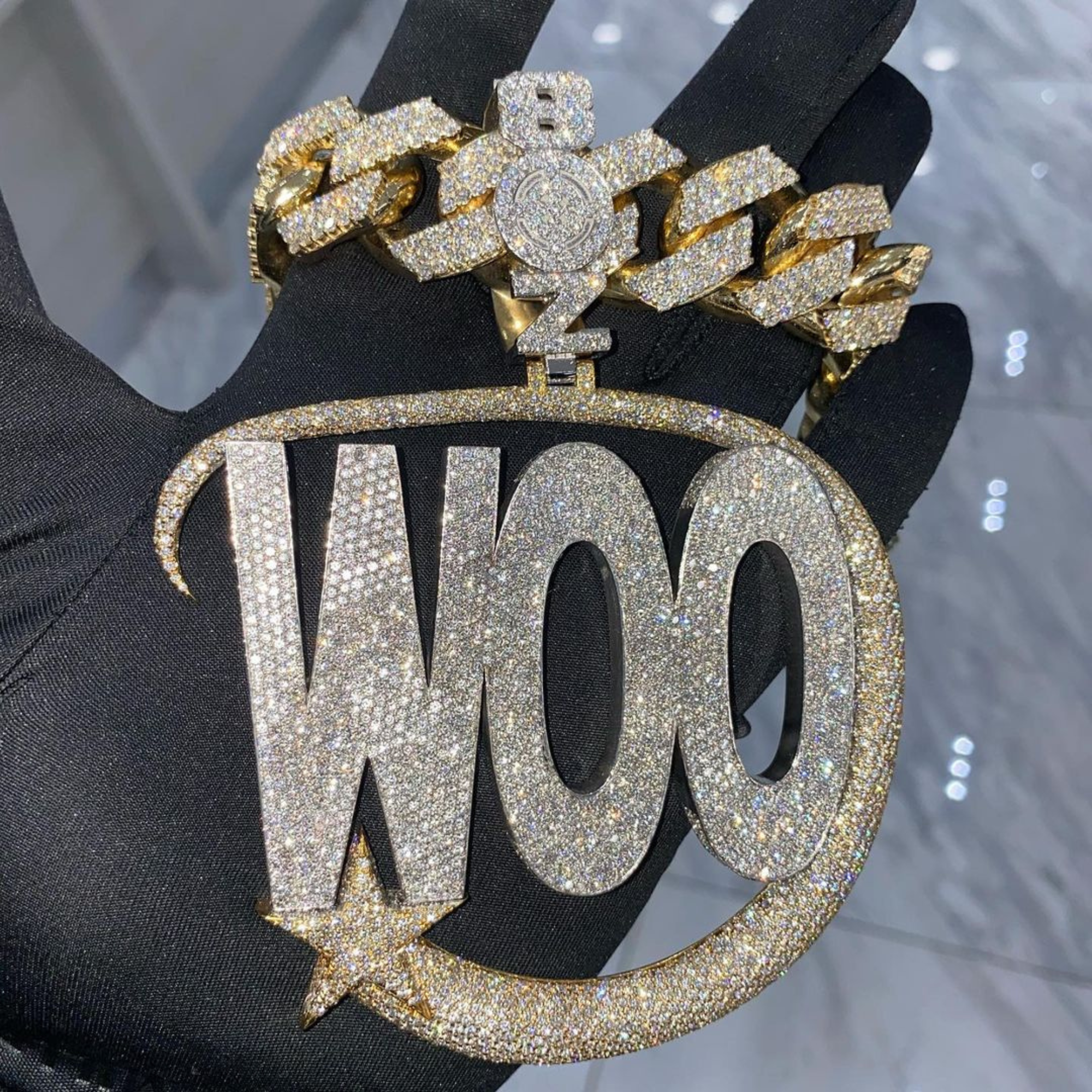 925 Silver Iced Out VVS Moissanite Custom Pendants / Charms