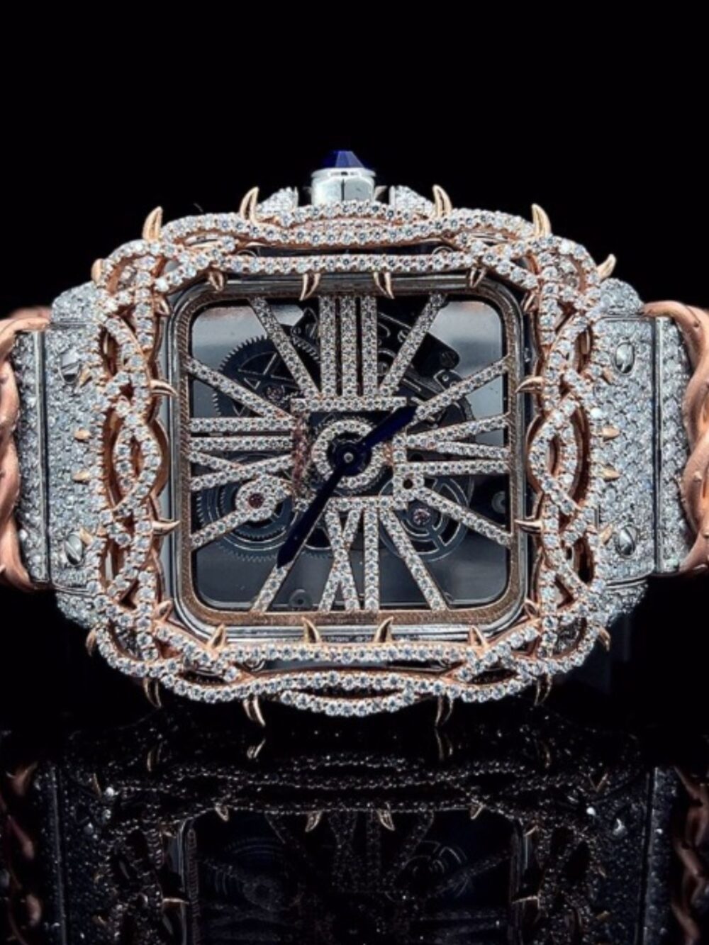 Luxury Classic Moissanite Diamond Iced Out Bust Down Automatic Watches