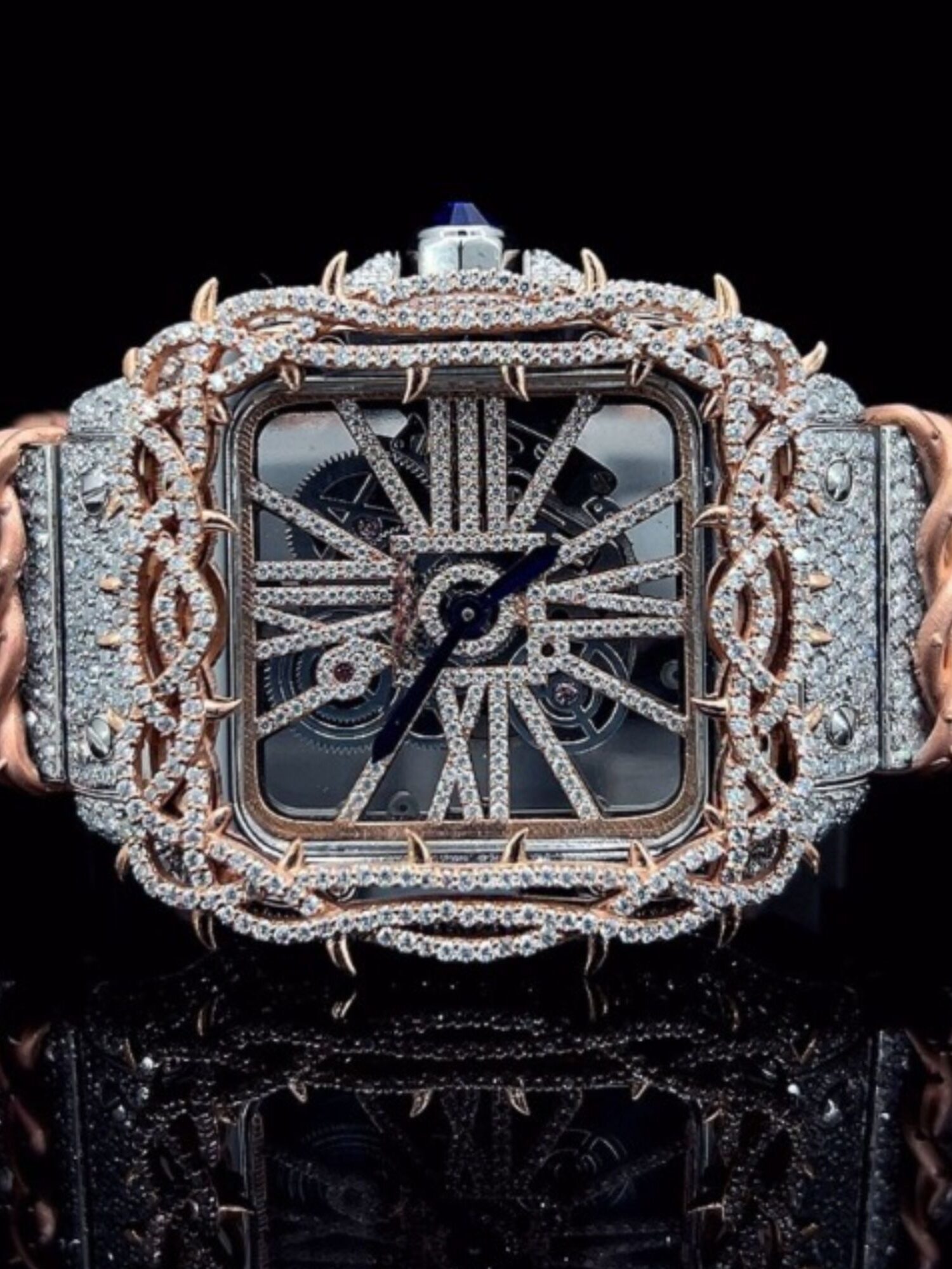 Luxury Classic Moissanite Diamond Iced Out Bust Down Automatic Watches