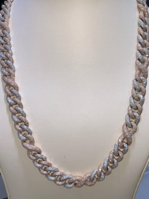 20mm cuban link chain moissanite