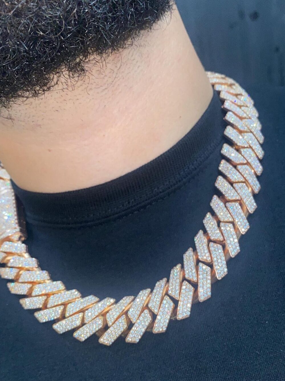 16mm Silver Diamond Men’s Moissanite Chains Iced Out Cuban Link