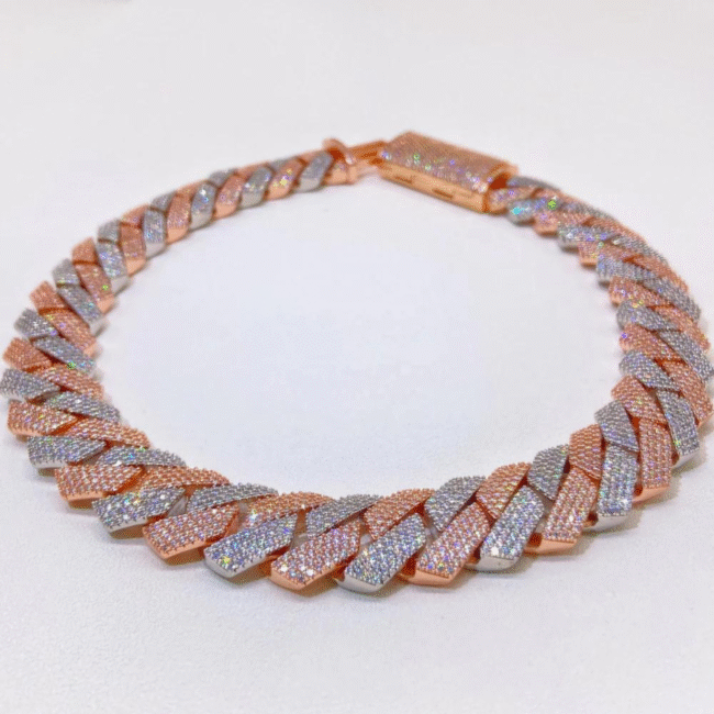 22mm Iced Out Diamond Cuban Chain - Image 4