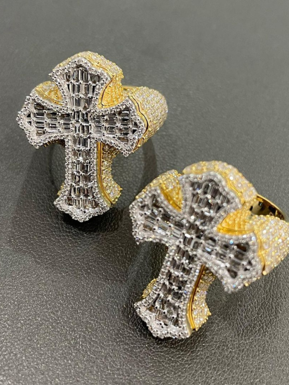 925 Silver Iced Out Rings, Adorned with VVS Moissanite Diamond, Hip Hop Rings