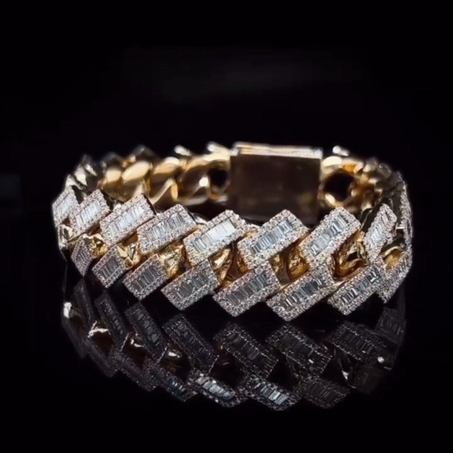 Stunning 20mm Iced Out Bracelets, Iced Out Cartier Bracelet, Iced Out Cuban Link Bracelet, Featured with VVS Moissanite Bracelets - Image 3
