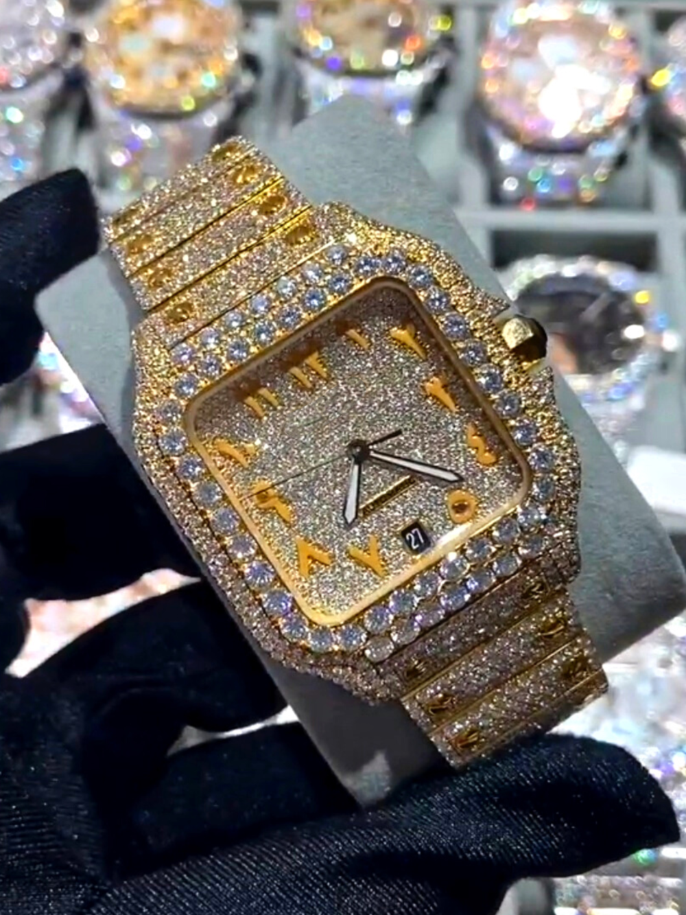 Rapper’s Dream Bust Down Watch – VVS Moissanite Iced Out