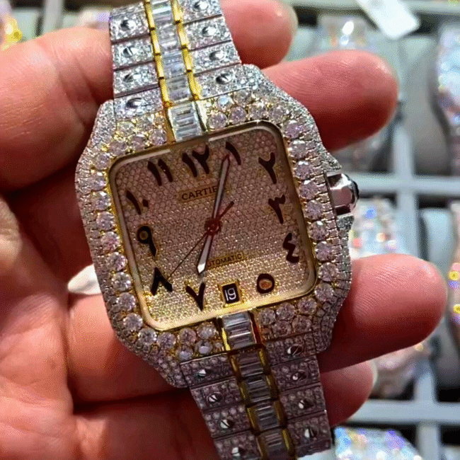 moissanite diamond cartier watch