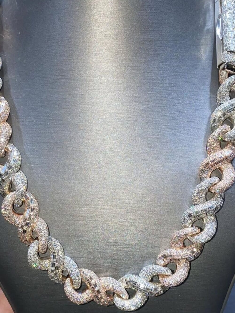 20mm Silver Diamond Men’s Moissanite Chains Iced Out Cuban Link Chain