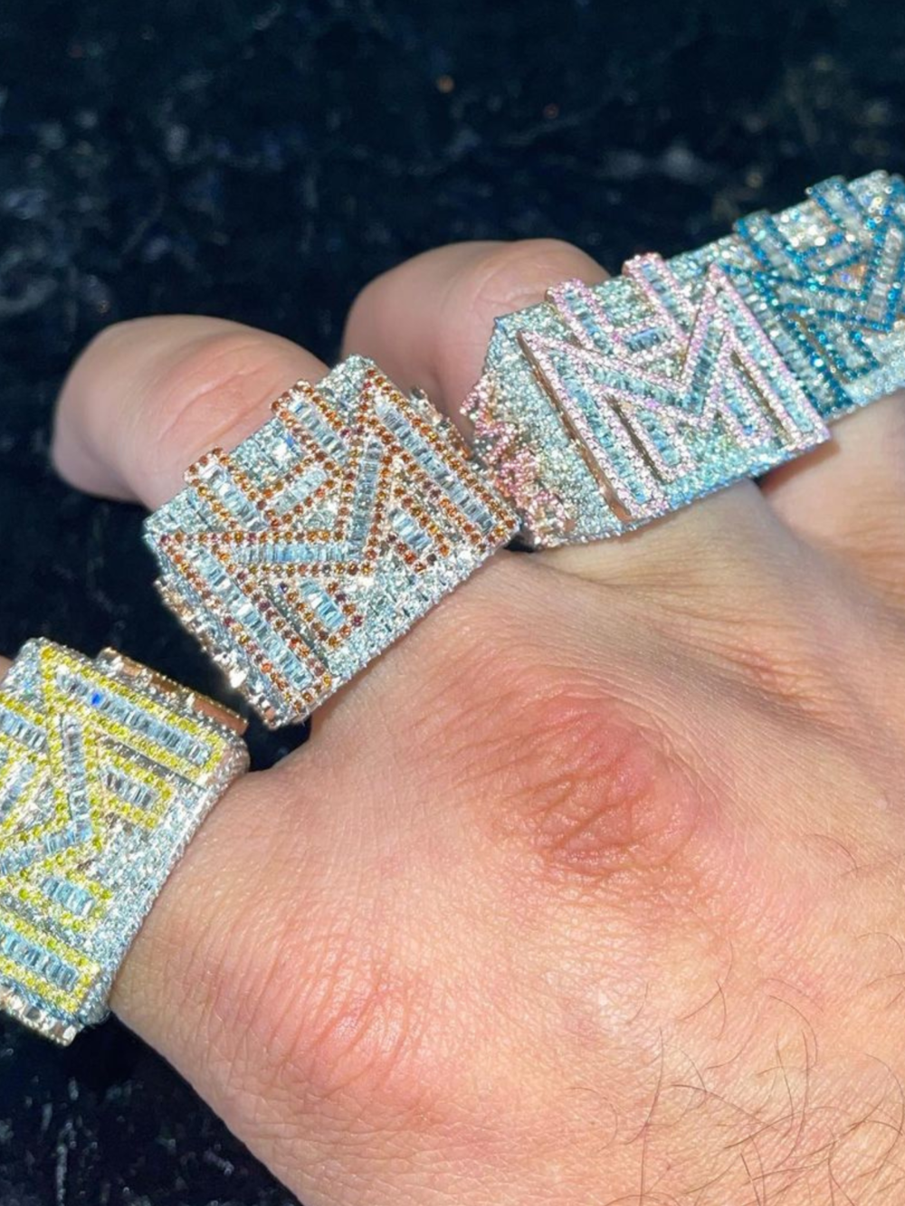 925 Silver Iced Out Rings, Featured with VVS Moissanite Diamond, Hip Hop Rings for Men