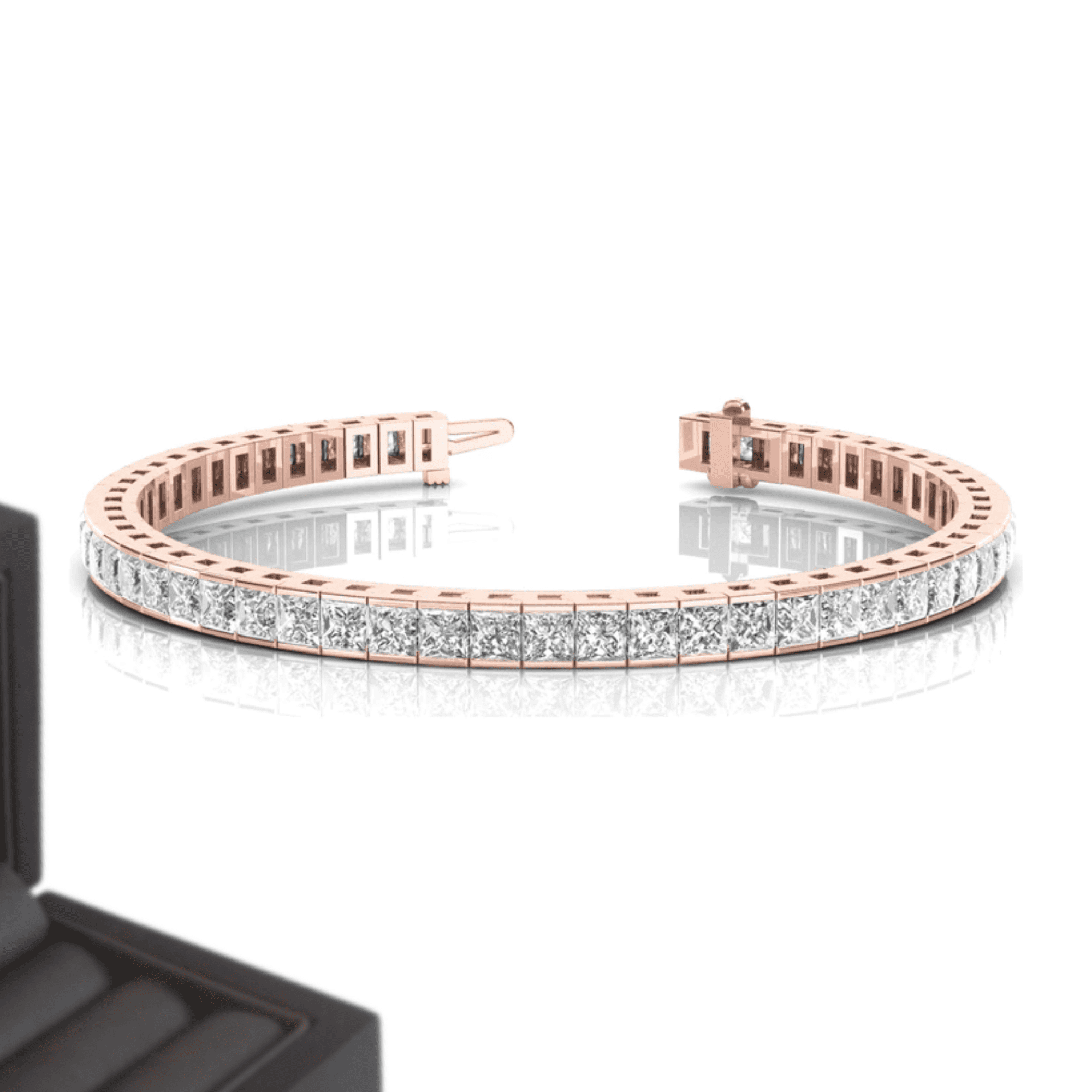 4mm Iced Out Diamond Tennis Bracelets, Featured with VVS Moissanite Diamonds