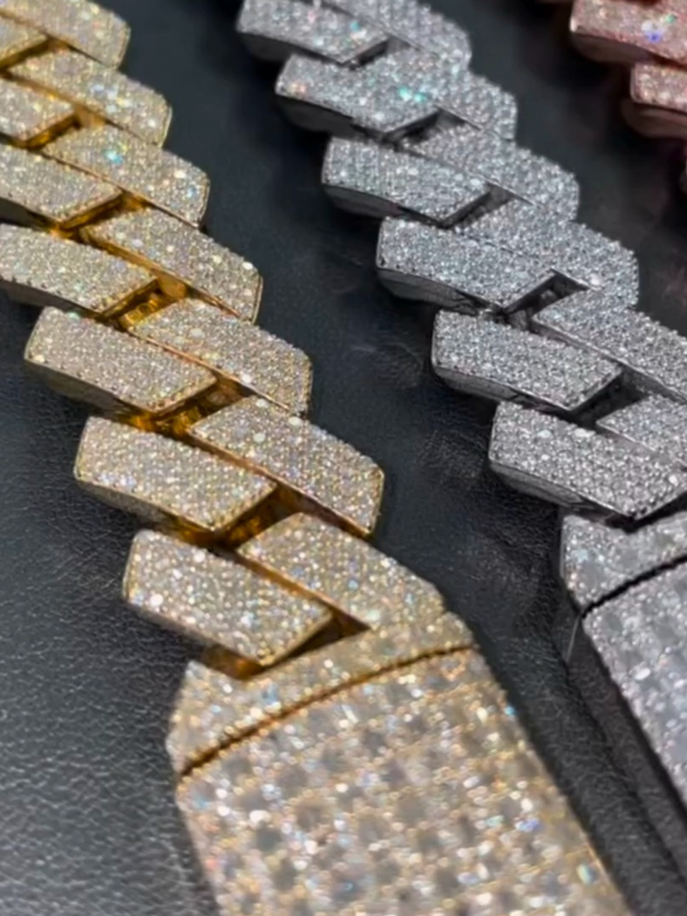 18mm Men’s Edition Silver Diamond Moissanite Chains Iced Out Cuban Link Chain