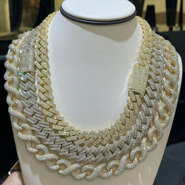 16mm Iced Out Diamond Cuban Chain