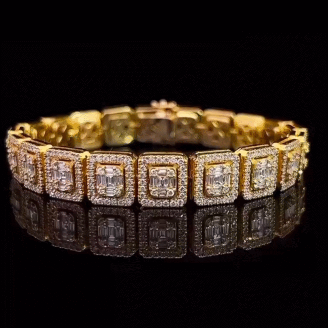 20mm Iced Out Bracelets, Iced Out Cartier Bracelet, Iced Out Cuban Link Bracelet, Moissanite Bracelets - Image 2