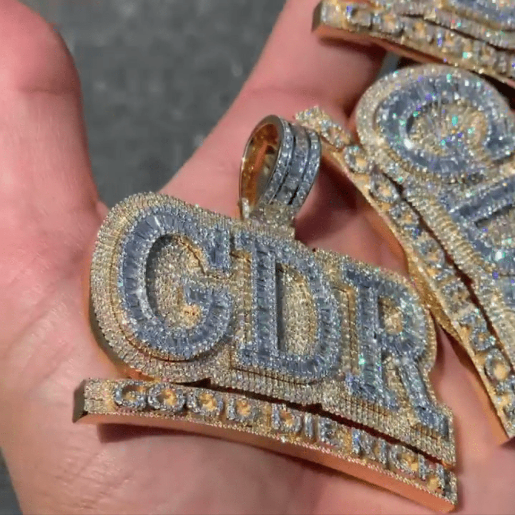 Premium Iced Out Pendants, Custom Name Moissanite Pendants, Featured with VVS Moissanite Diamonds