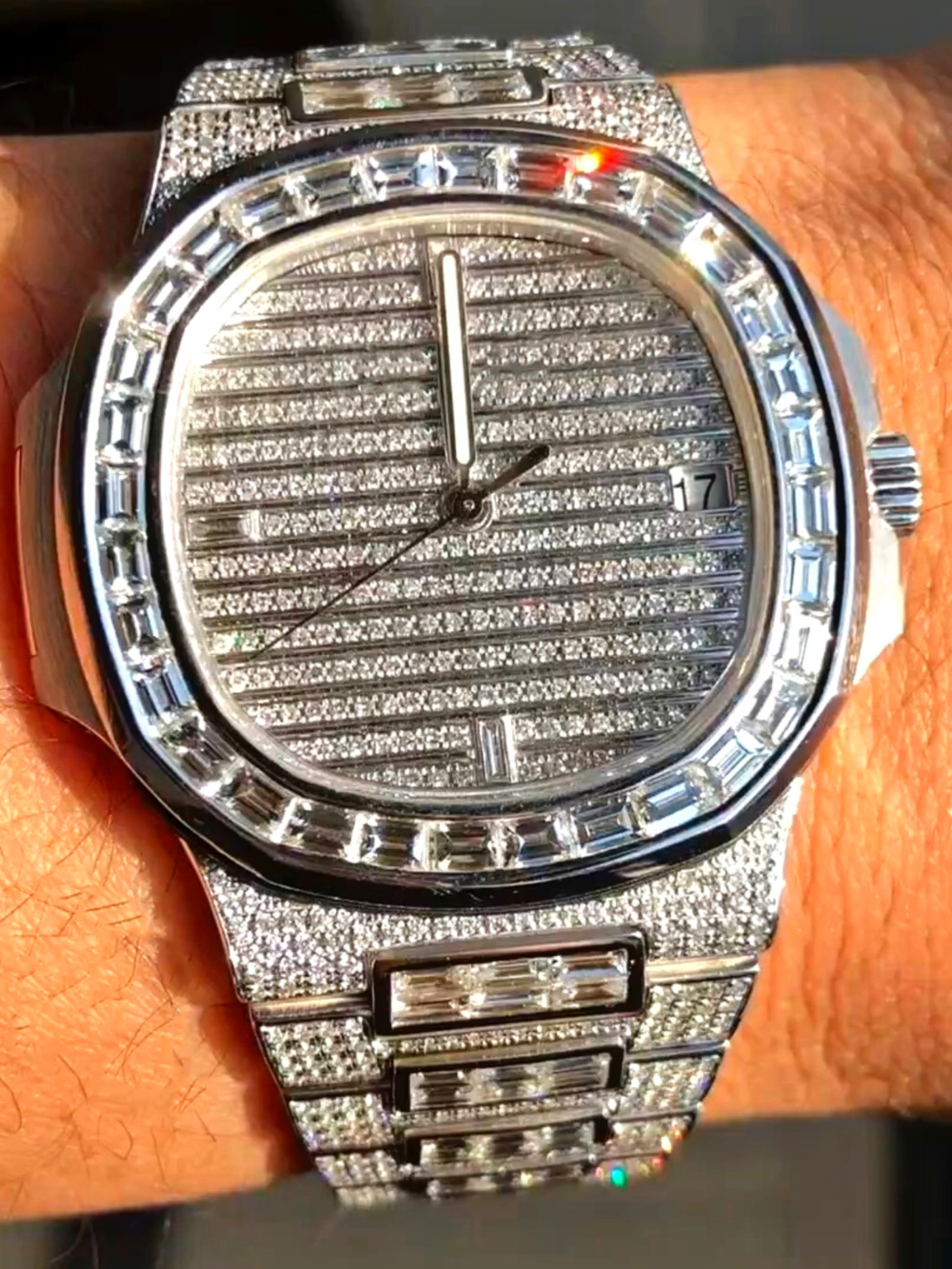 Premium Moissanite Watches with Full Diamond Accents