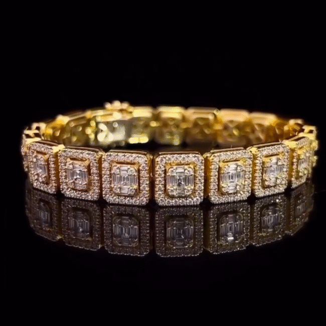20mm Iced Out Bracelets, Iced Out Cartier Bracelet, Iced Out Cuban Link Bracelet, Moissanite Bracelets - Image 3