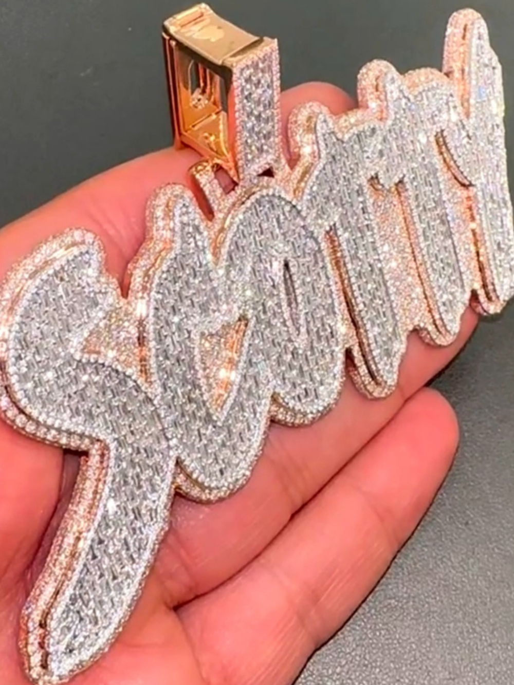 Statement Hip Hop Ring VVS Moissanite Diamonds in 925 Silver