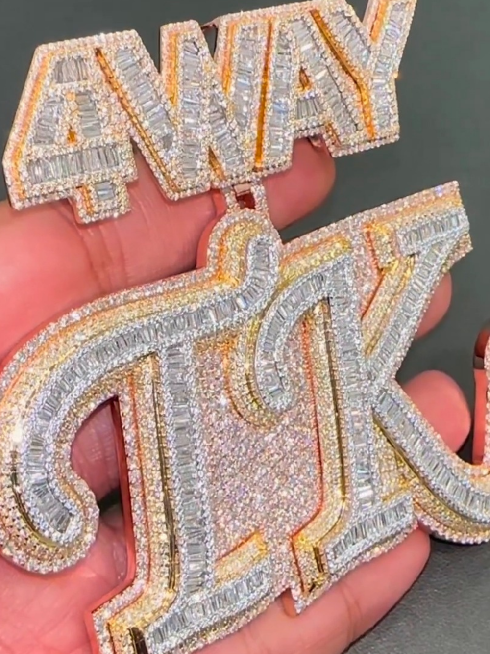 925 Sterling Silver Iced Out Pendant VVS Moissanite Hip Hop Necklace