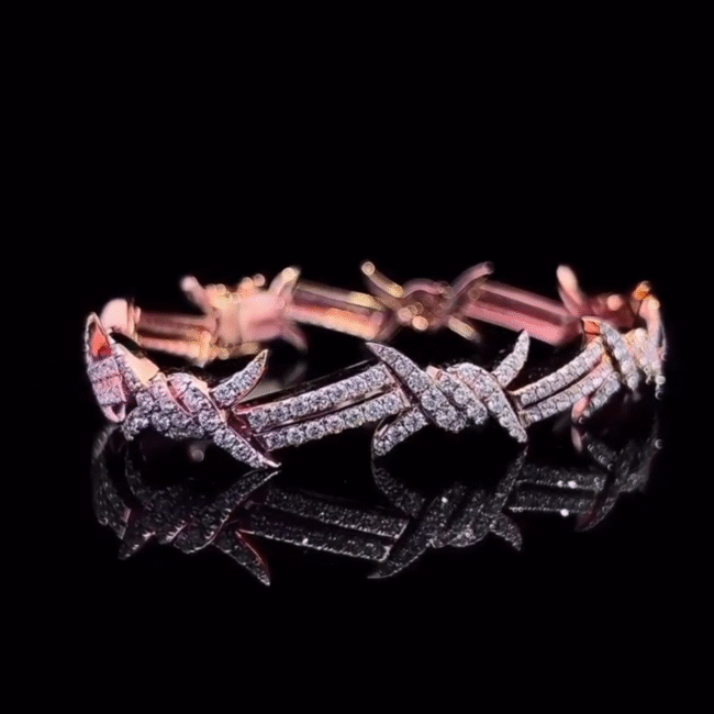 925 Silver 20mm Iced Out Bracelets, Iced Out Cartier Bracelet, Iced Out Cuban Link Bracelet, Moissanite Bracelets - Image 3