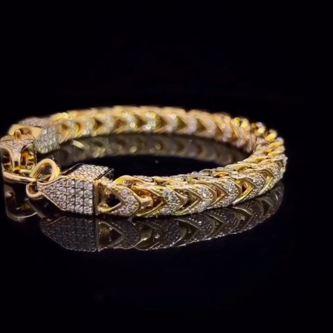 16mm Iced Out Bracelets, Iced Out Cartier Bracelet, Iced Out Cuban Link Bracelet, VVS Moissanite Diamond Bracelets - Image 4