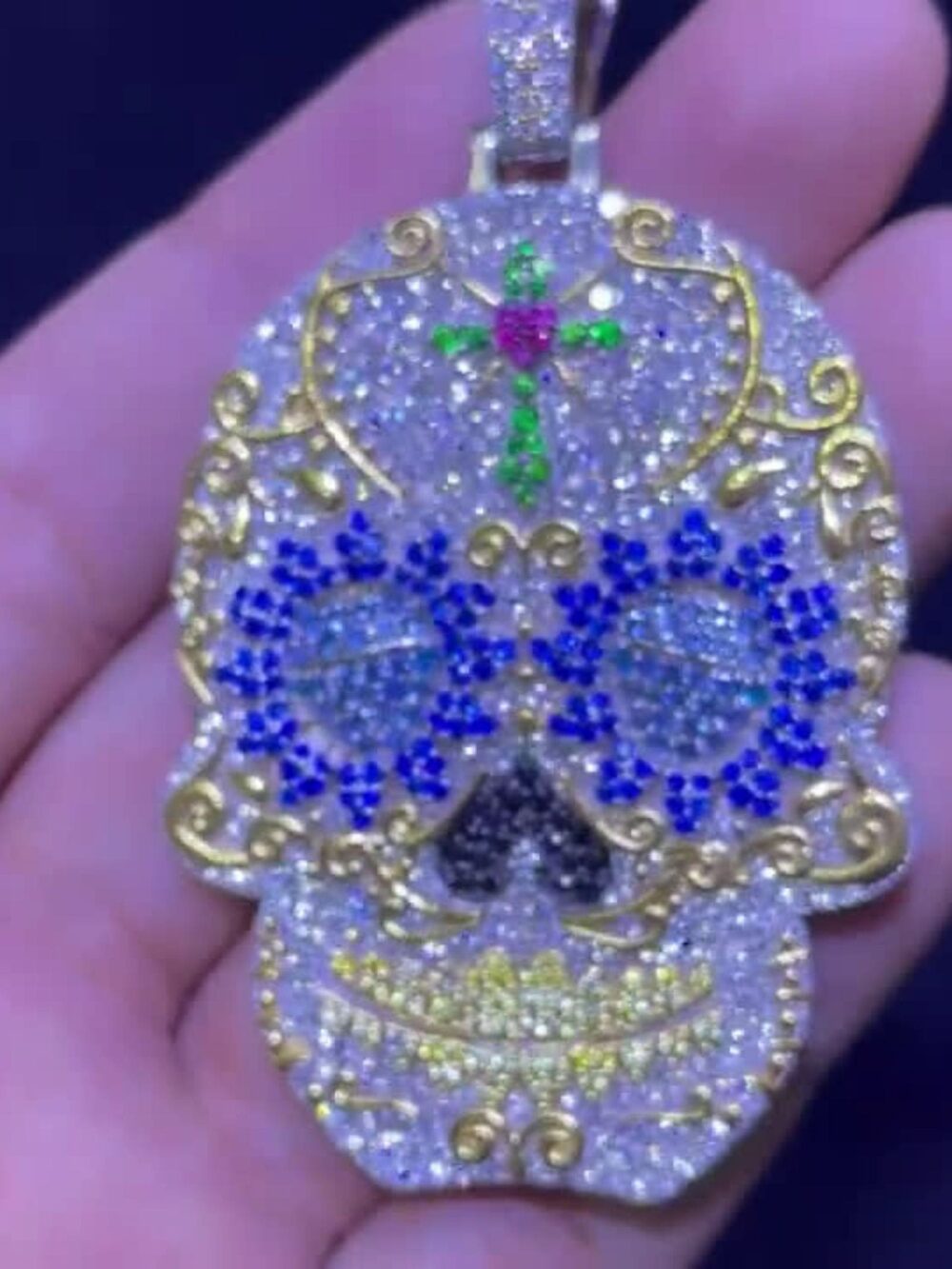 Hip Hop 925 Silver Iced Out Pendants, VVS Moissanite Custom Pendant / Charms