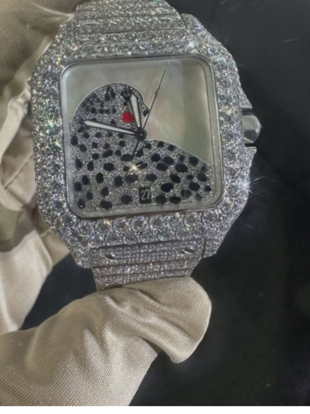 Premium Iced Out Moissanite Watches for Men with VVS Stones