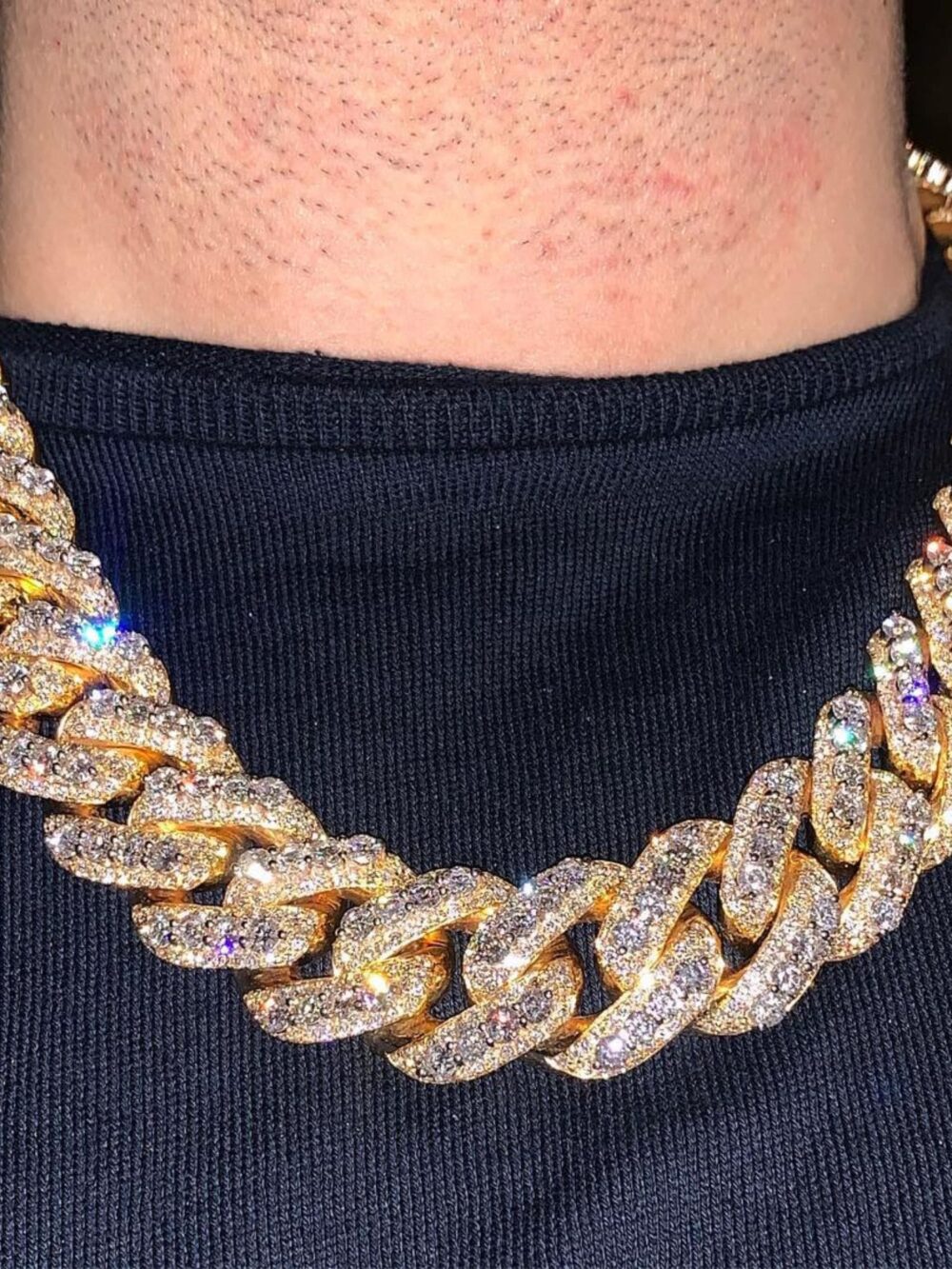 18 mm Silver Diamond Men’s Moissanite Chains Iced Out Cuban Link Chain