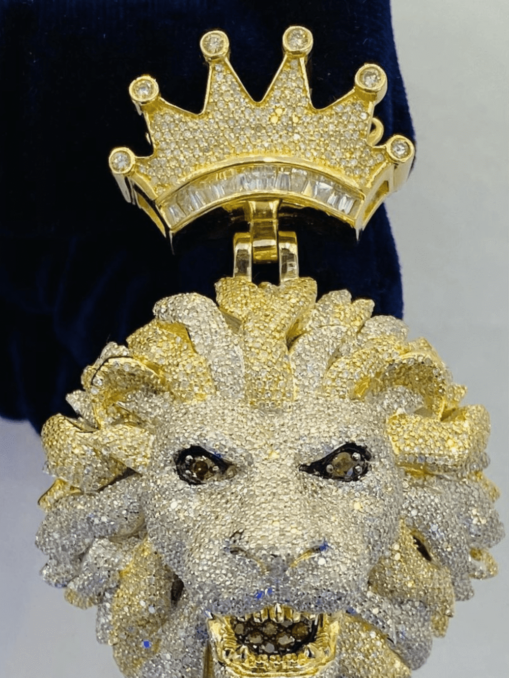 Iced Out Cuban Style Pendant 925 Silver VVS Moissanite