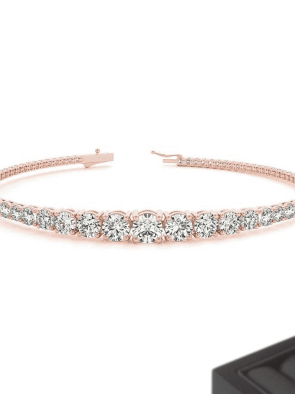 6 to 3 mm Iced Out Diamond Tennis Bracelets