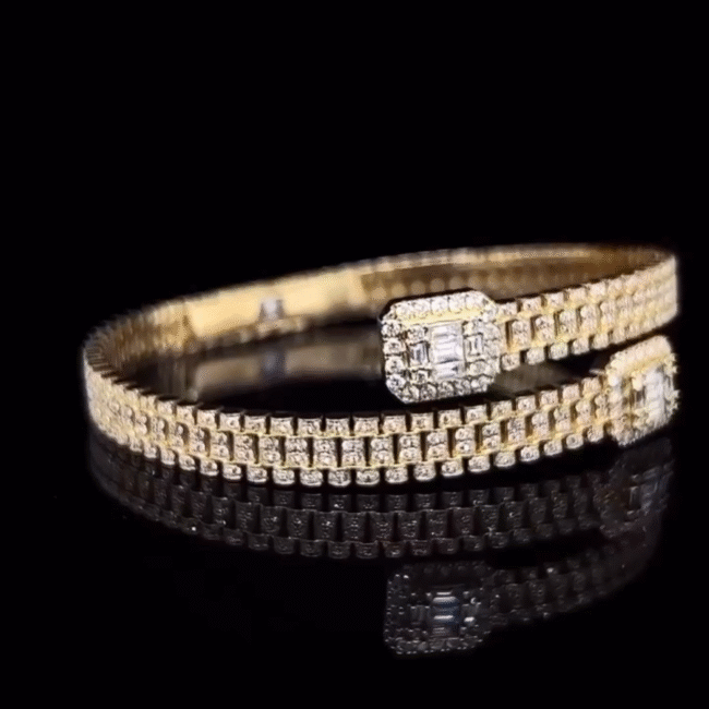 20mm Iced Out Bracelets, Iced Out Cuban Link Bracelet, Luxurious Iced Out Cartier Bracelet, Featured with VVS Moissanite Bracelets - Image 3