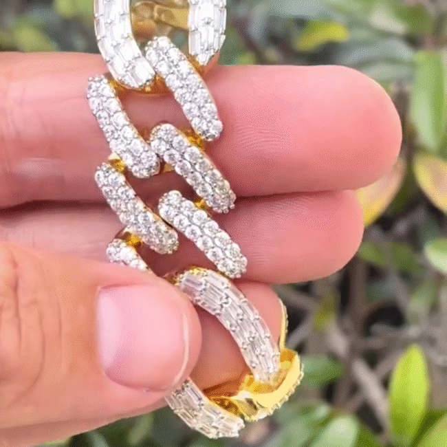 22mm Iced Out Bracelets, Iced Out Cartier Bracelet, Iced Out Cuban Link Bracelet, , VVS Moissanite Bracelets - Image 2