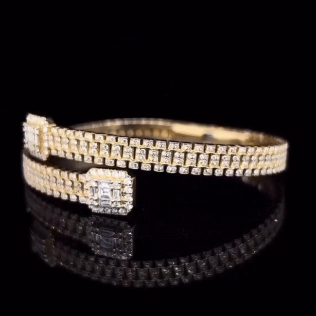 20mm Iced Out Bracelets, Iced Out Cuban Link Bracelet, Luxurious Iced Out Cartier Bracelet, Featured with VVS Moissanite Bracelets - Image 4
