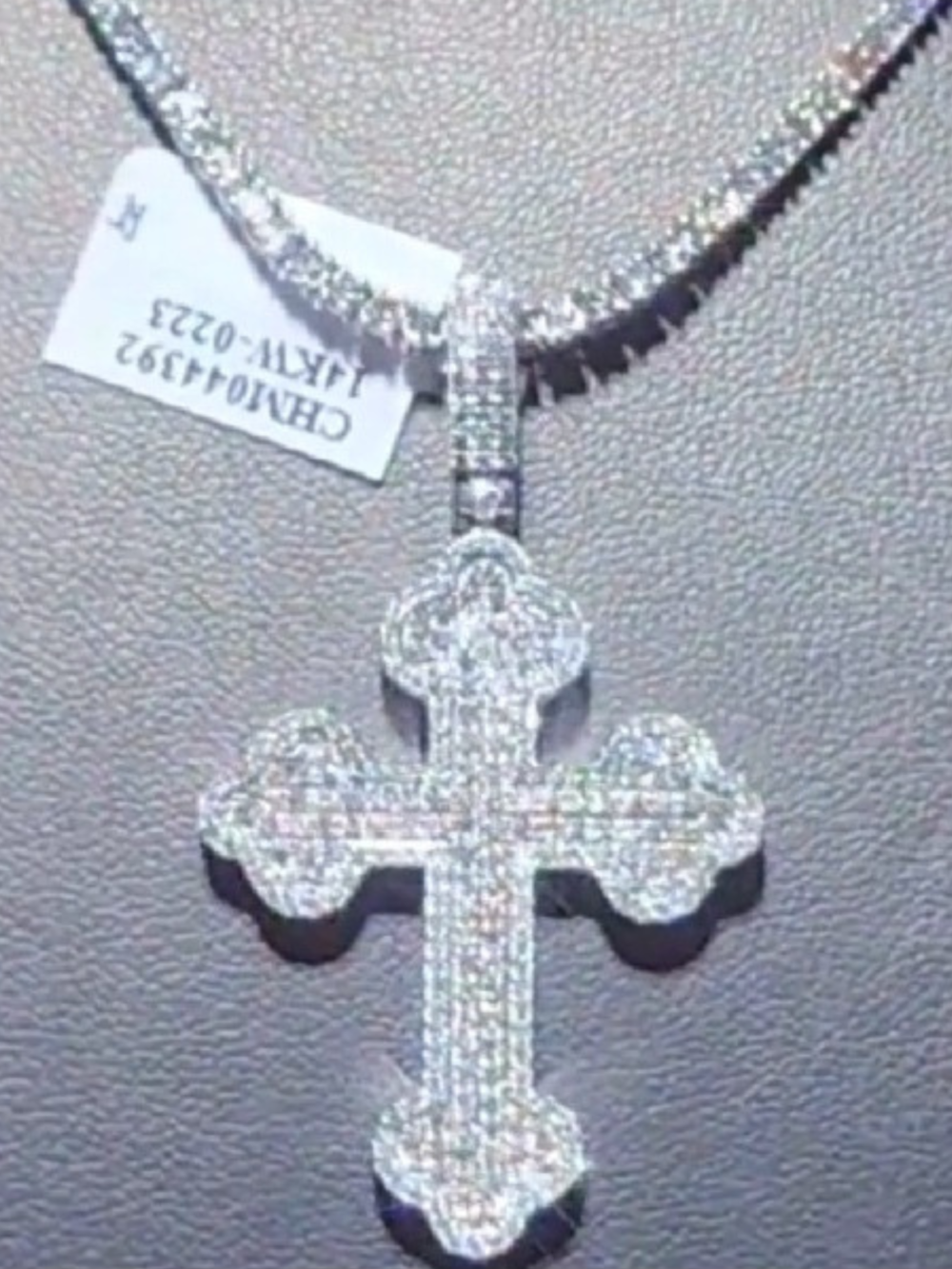 3.5 Inch Iced Out Pendants in 925 Silver, Made with VVS Moissanite Diamonds / Charms