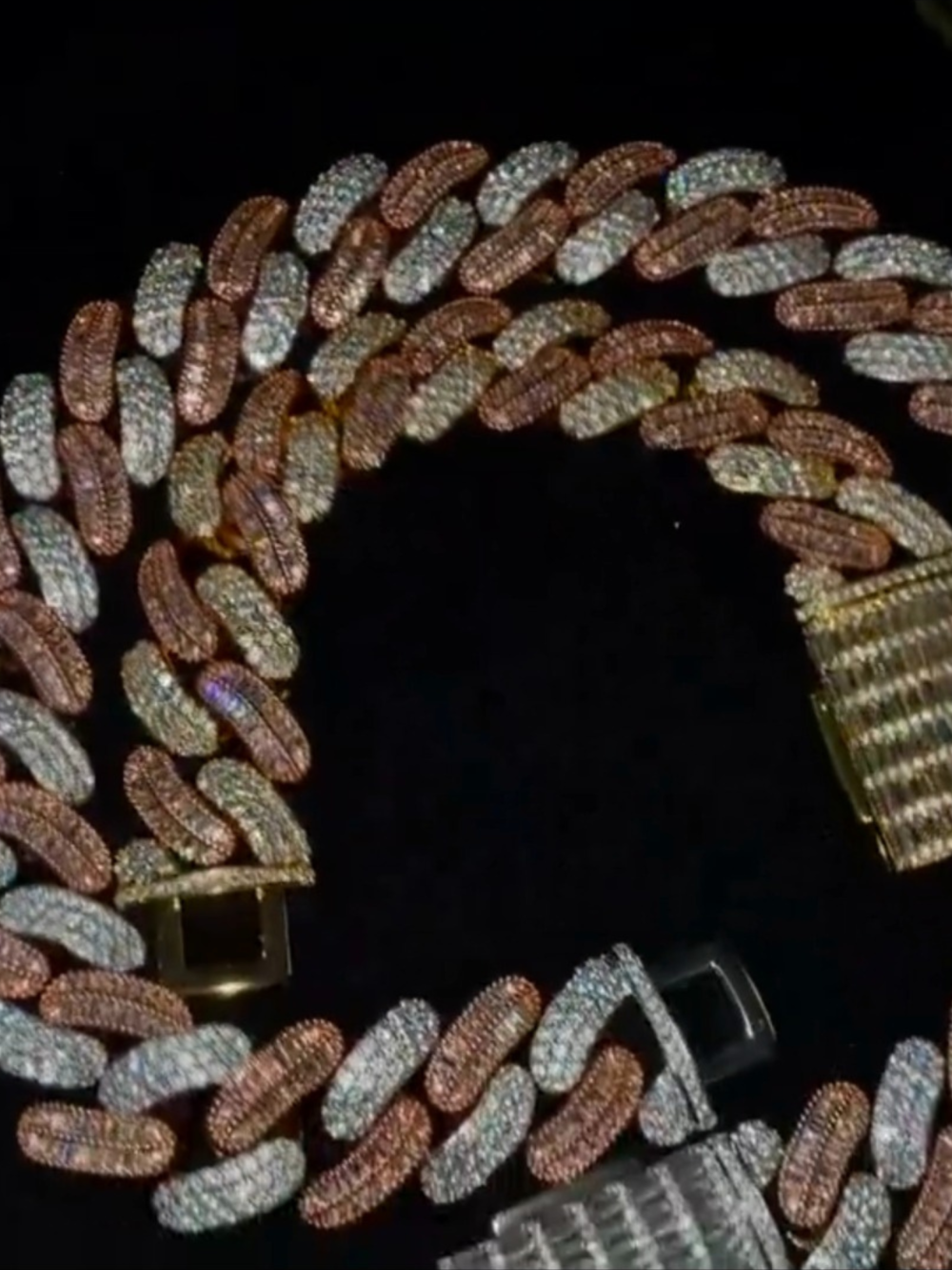 Crafted Silver Diamond Men’s Moissanite Chains Iced Out Cuban Link Chain