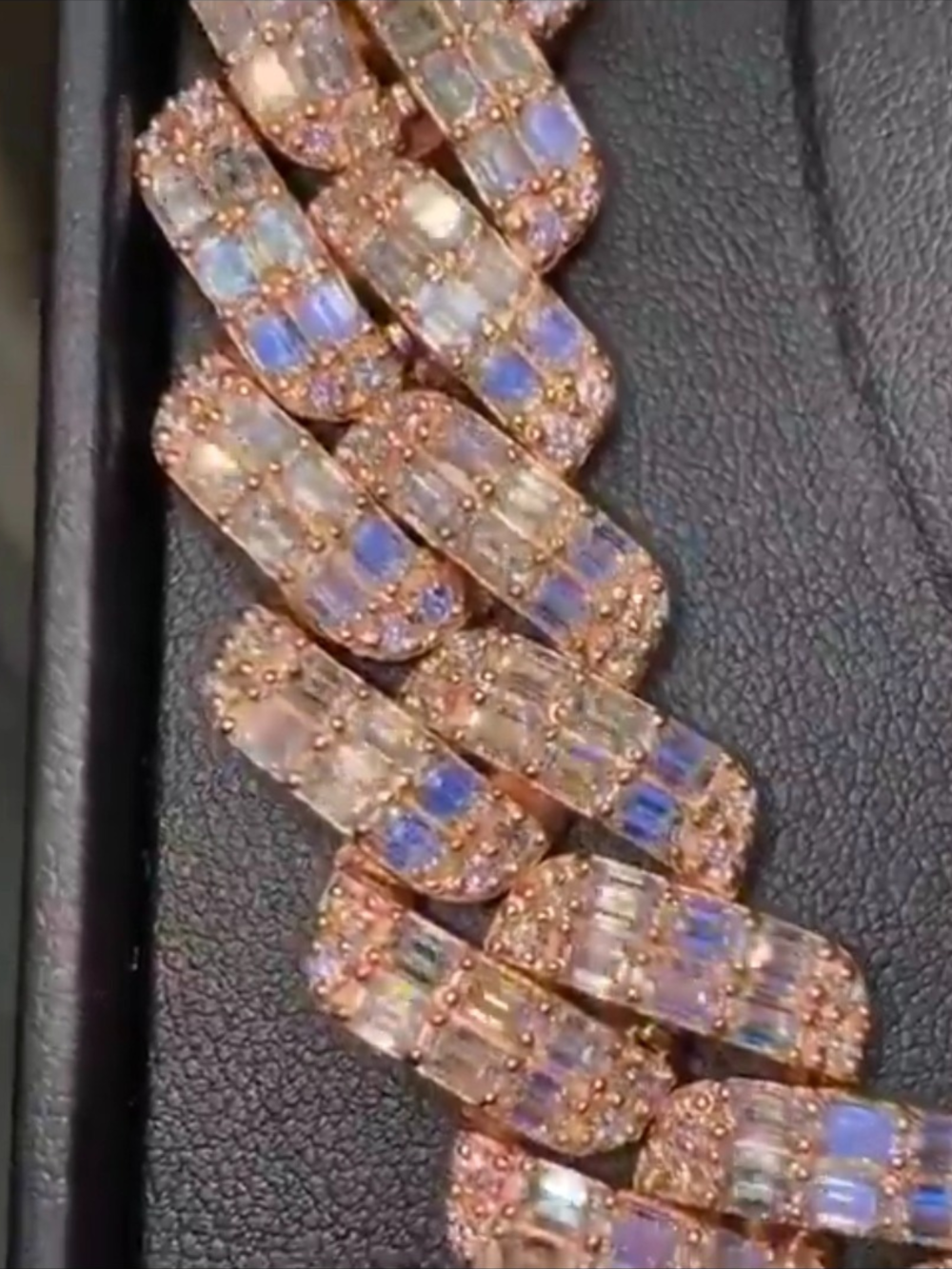 20mm Silver Diamond Cuban Iced Out Moissanite Chains for Men