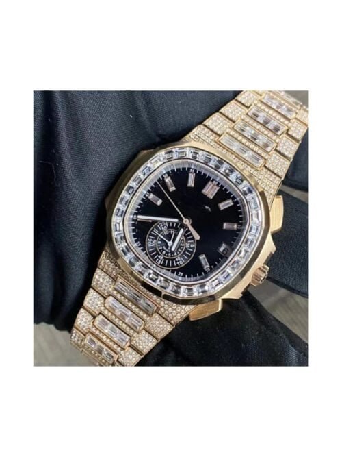 Classic Moissanite Diamond Iced Out Bust Down Automatic Watch