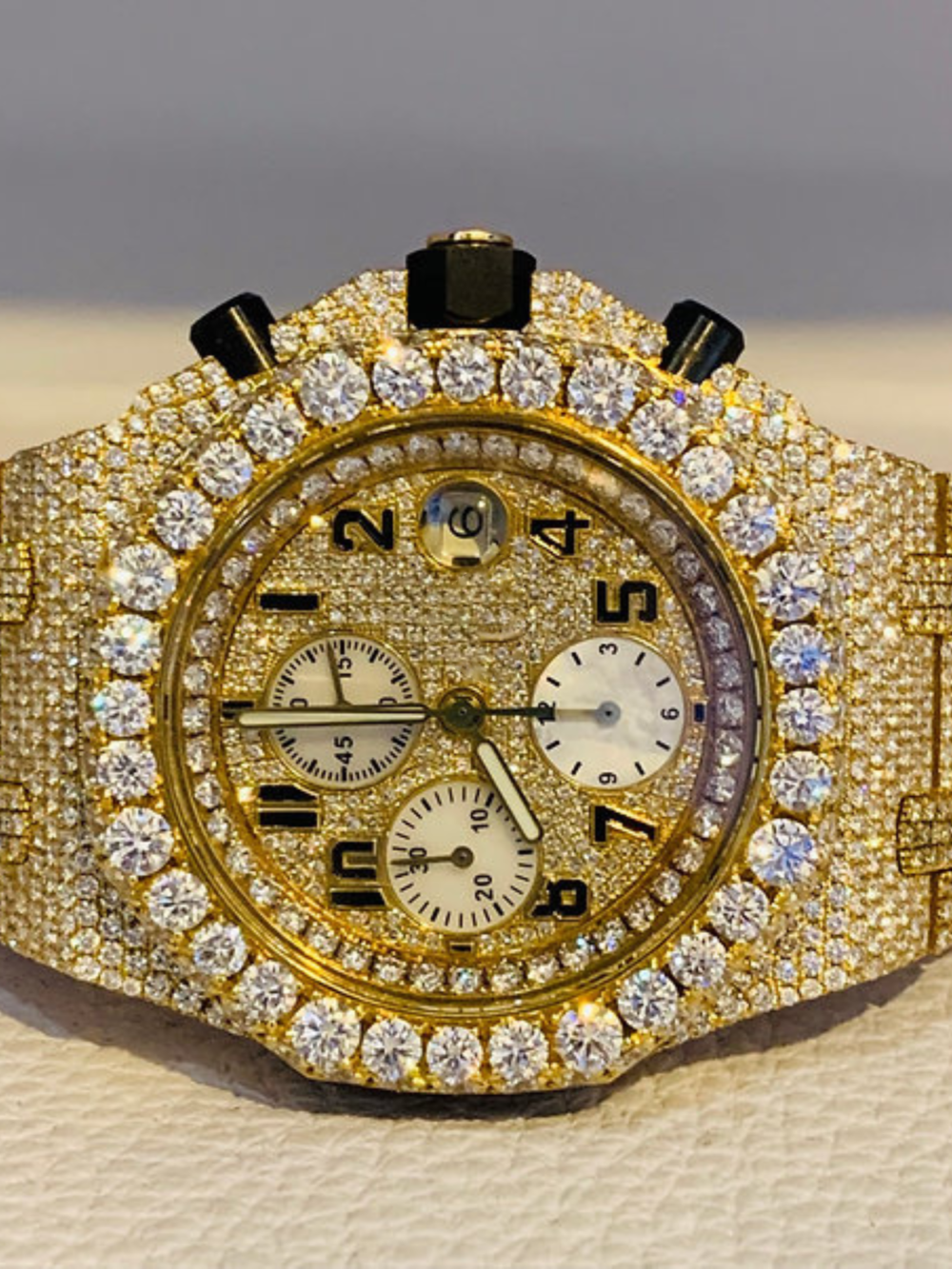 Stainless Steel VVS Moissanite Watch for Special Gift