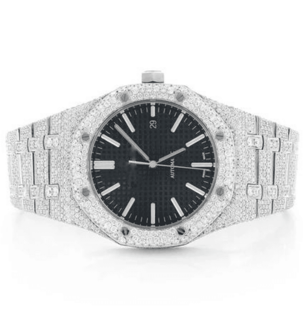 Custom VVS Men's Iced Out Moissanite Watch