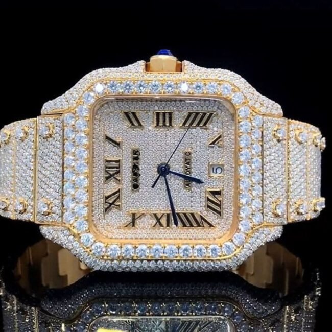 Diamond Moissanite Iced Out Cartier Watches