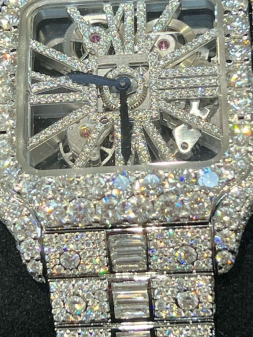 Prestige Bust Down Iced Out Watches, Moissanite Watches