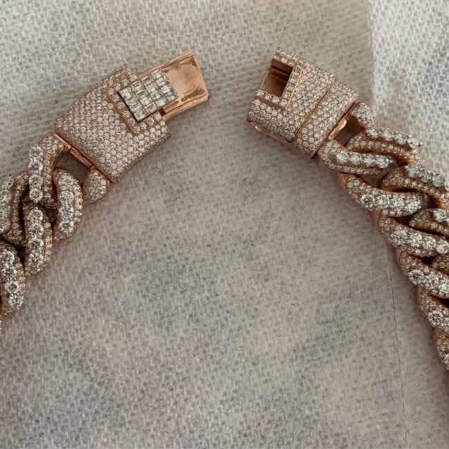 Moissanite Cuban link chain