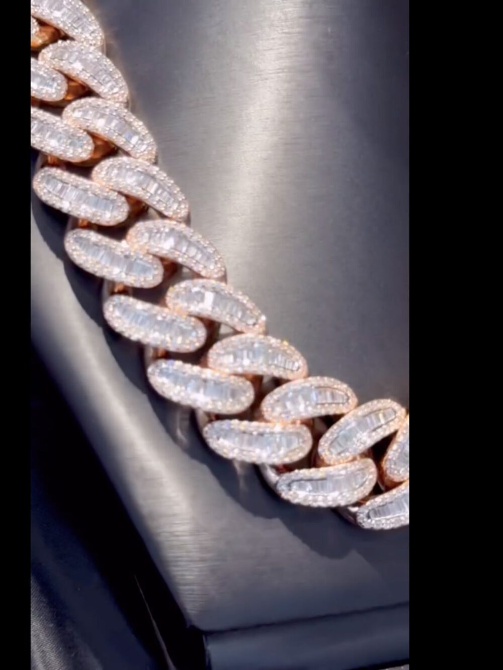 22mm Mens Silver Cuban Link Chain