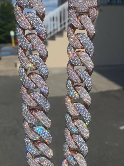 20mm mens silver cuban link chain