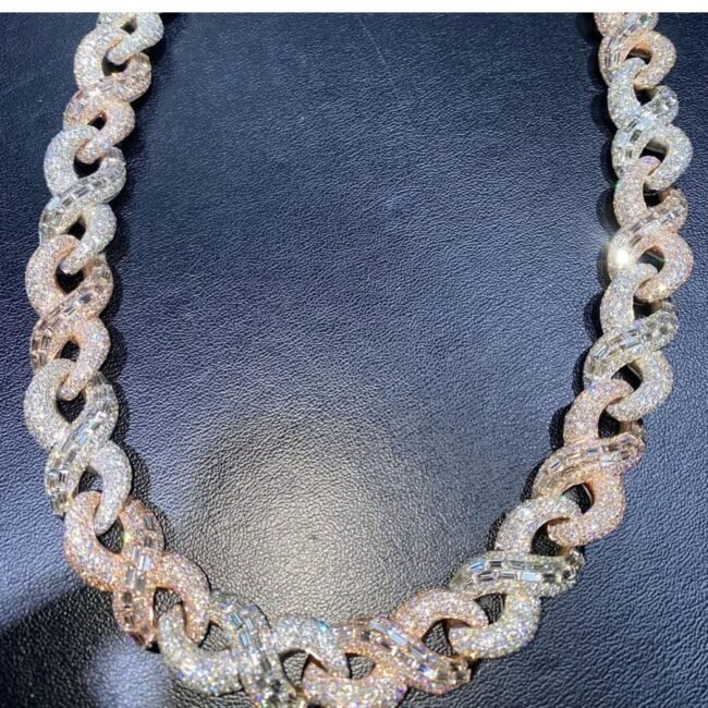 20mm mens silver cuban link chain - Image 2