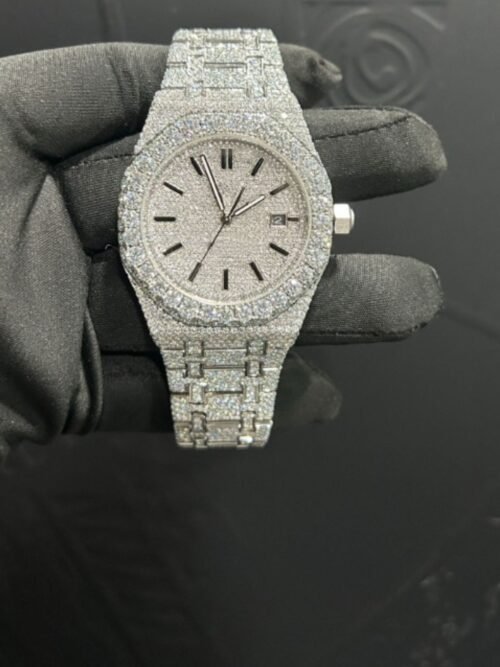 Iced Out Moissanite Watch Hip Hop Automatic Watch For Men