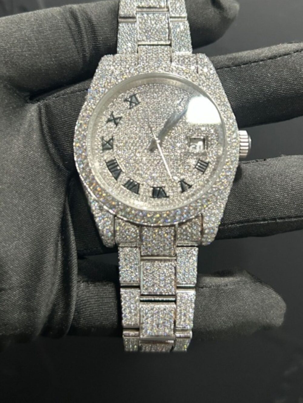 Women’s Moissanite Watches with Rose Gold Finish