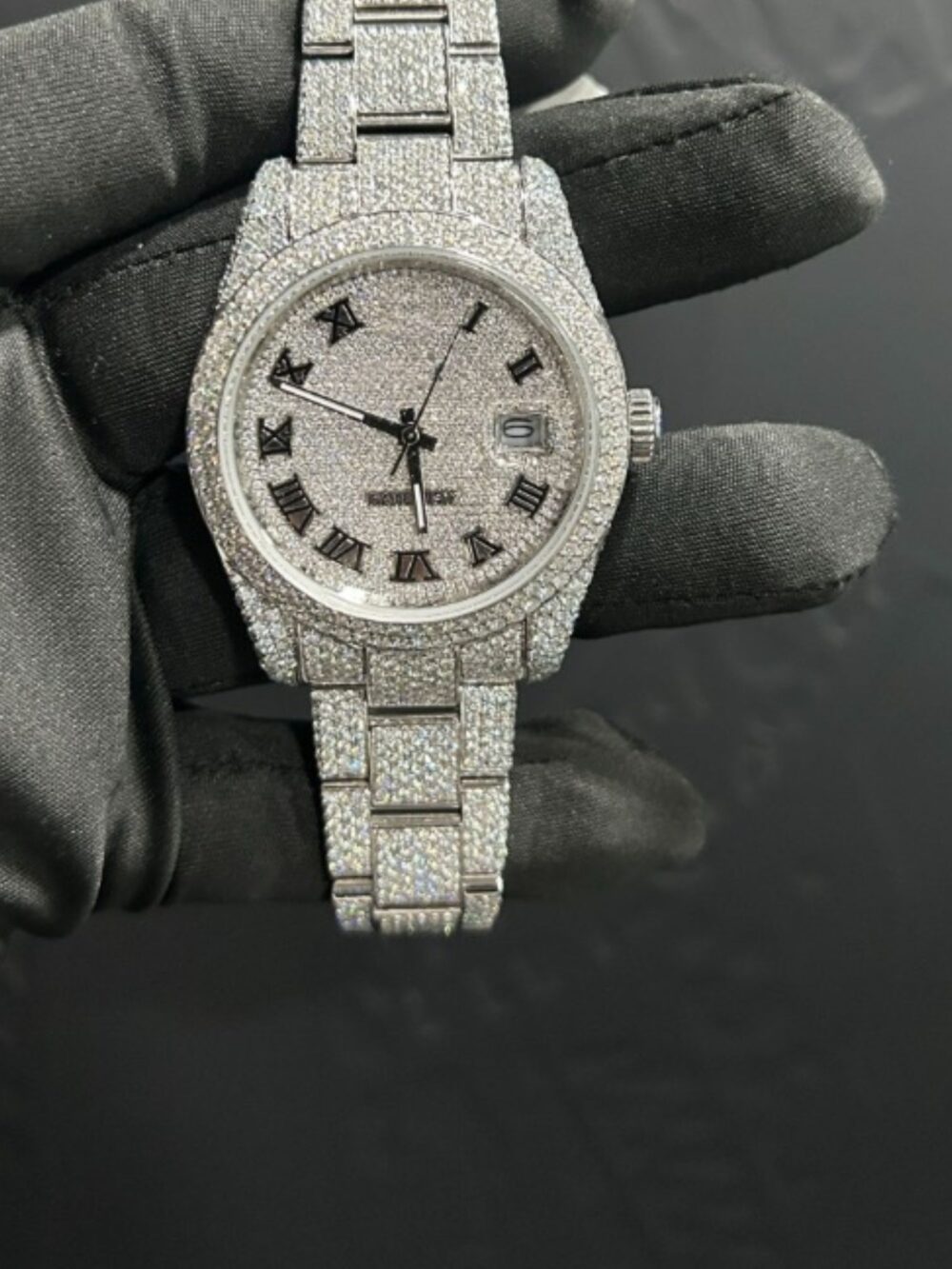 Premium Moissanite Watches with Crystal Embedded Bracelet