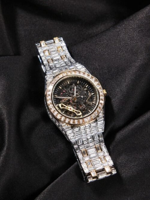 Iced Out Moissanite Watch Hip Hop Automatic Watch For Men