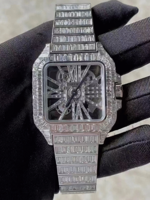 Diamond Moissanite Iced Out Cartier Watches