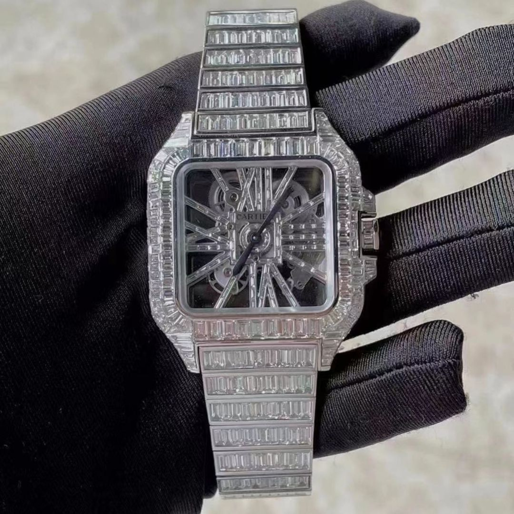 Diamond Moissanite Iced Out Cartier Watches