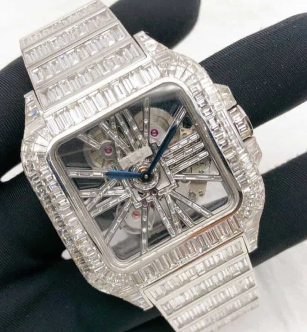 VVS Moissanite Watch with Diamond-Cut Sparkle